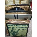 A record case of mainly jazz 78s by various artist