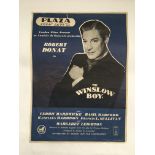 A vintage cinema poster for The Winslow Boy starri