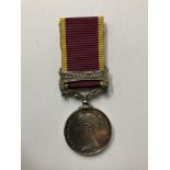 WW2 China medal 1858 unnamed with Canton medal bar