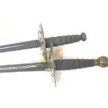 Two conforming late 19th century swords with round