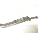 A Chinese sword the scabbard and grip with applied