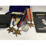 A group of Second World War medals and certificate