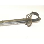 A Victorian 1845 pattern officers sword the brass