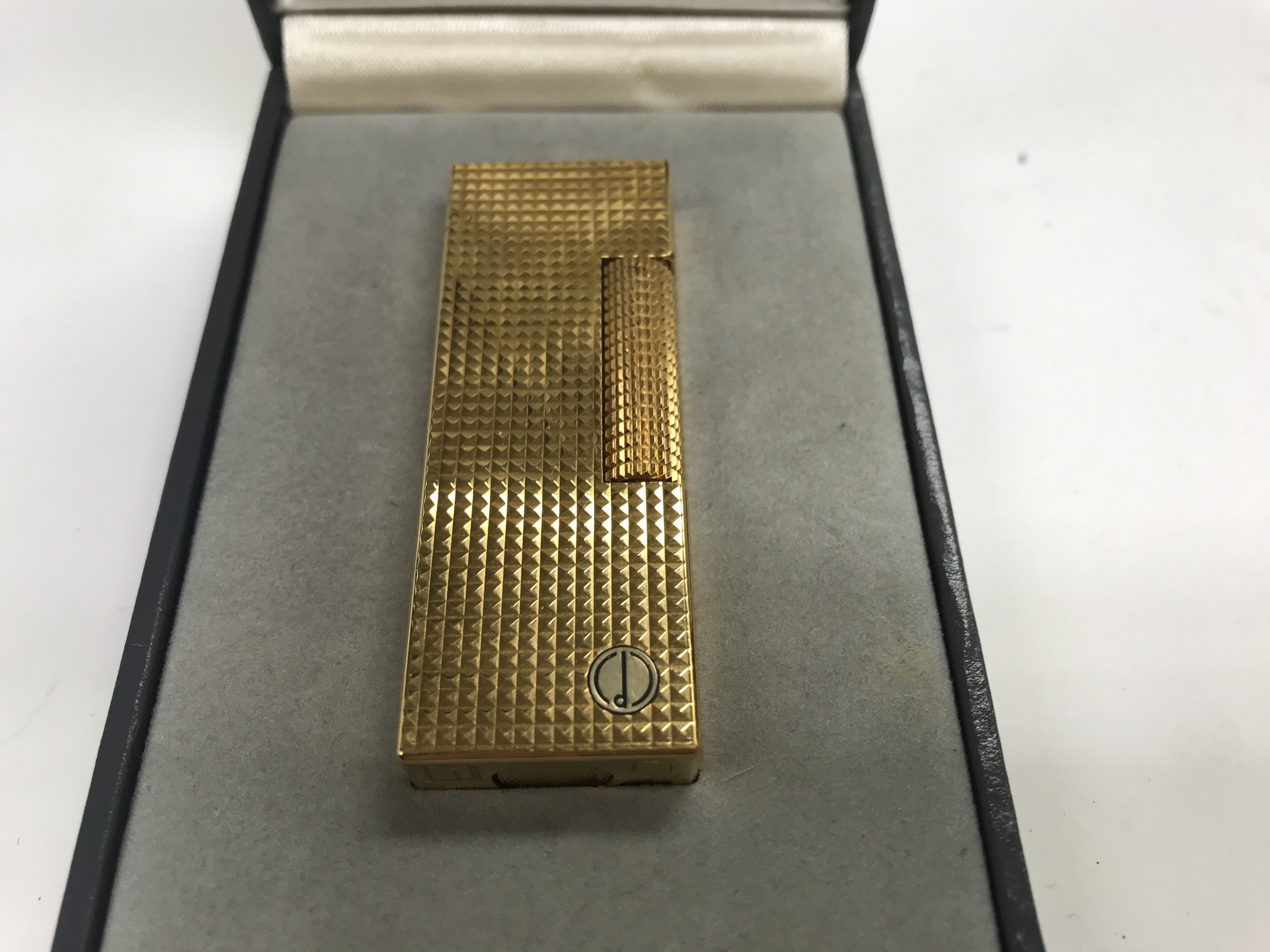 A boxed gold plated Dunhill lighter . - Image 2 of 4