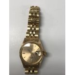 Ladies 18ct gold lady datejust Rolex. Approx 50.03