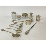 Collective lot of hallmarked Silver and glass item