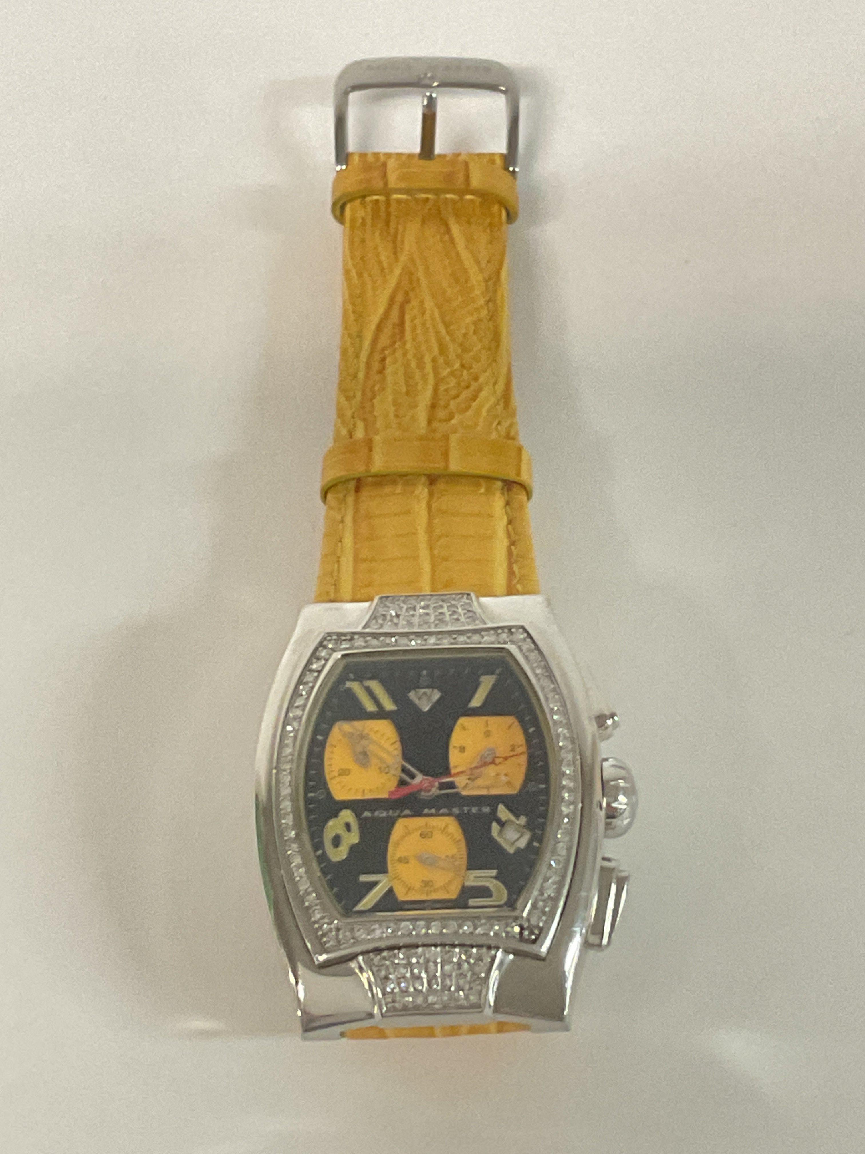 An Aqua Master multi diamond set watch (seen worki - Image 3 of 8