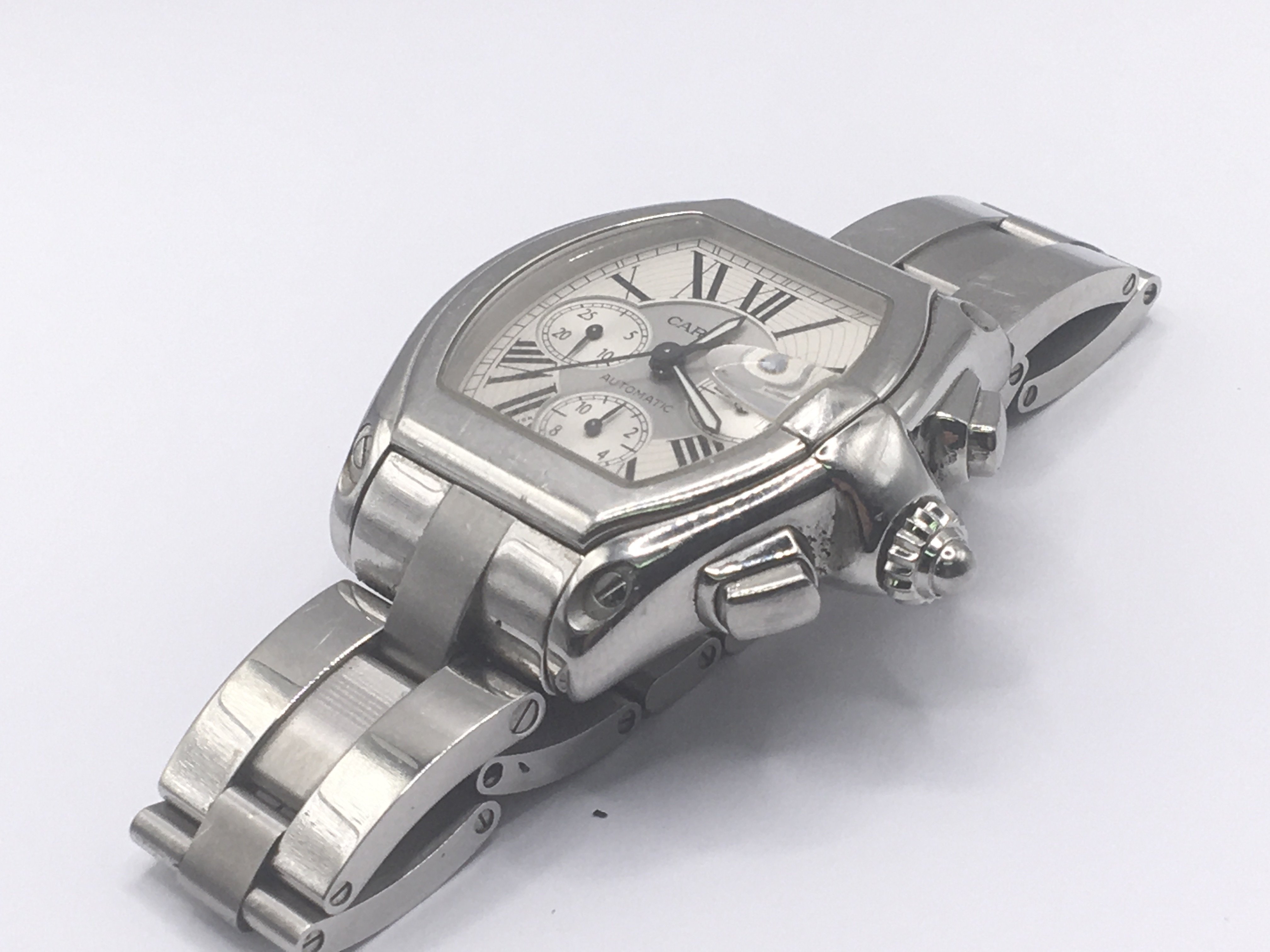 A GENTLEMAN`S STAINLESS STEEL CARTIER ROADSTER XL - Image 3 of 10