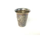 925 silver wine cup decorate with grapes. Weight 4
