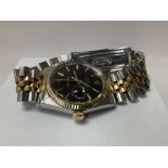 A gents Bi metal Steel and Gold Rolex Oyster Perpe
