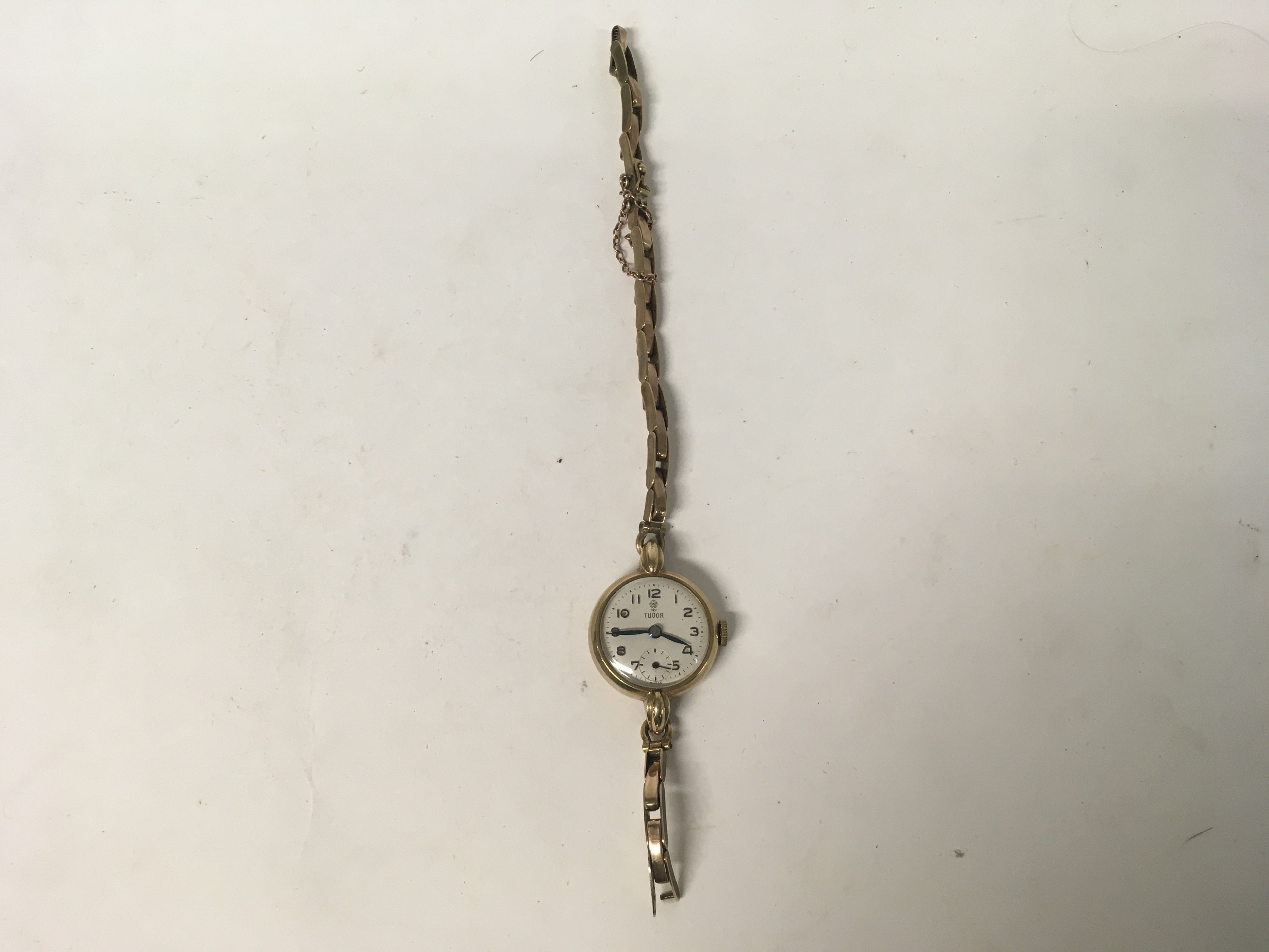 Tudor Gold watch with a plated strap - Image 4 of 6