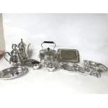 Silver plate tea set