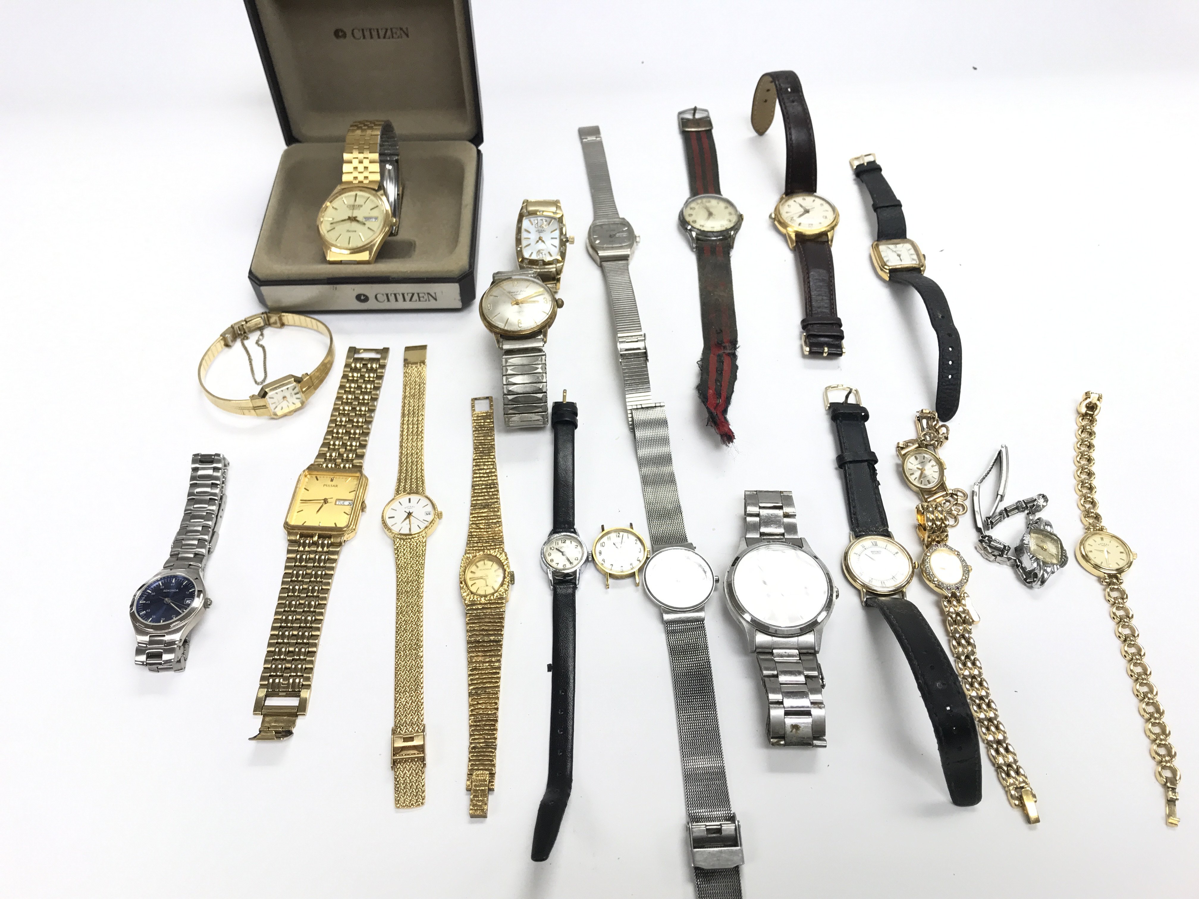 Collection of watches including Seiko - citizen -