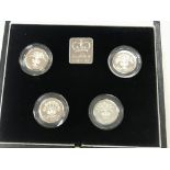 A Royal mint 1984 - 1987 Â£1 silver proof collecti