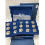 A Royal Mint Queens Diamond Jubilee 18 coin cupro nickel coin set.