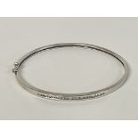 A White Gold Diamond set bangle