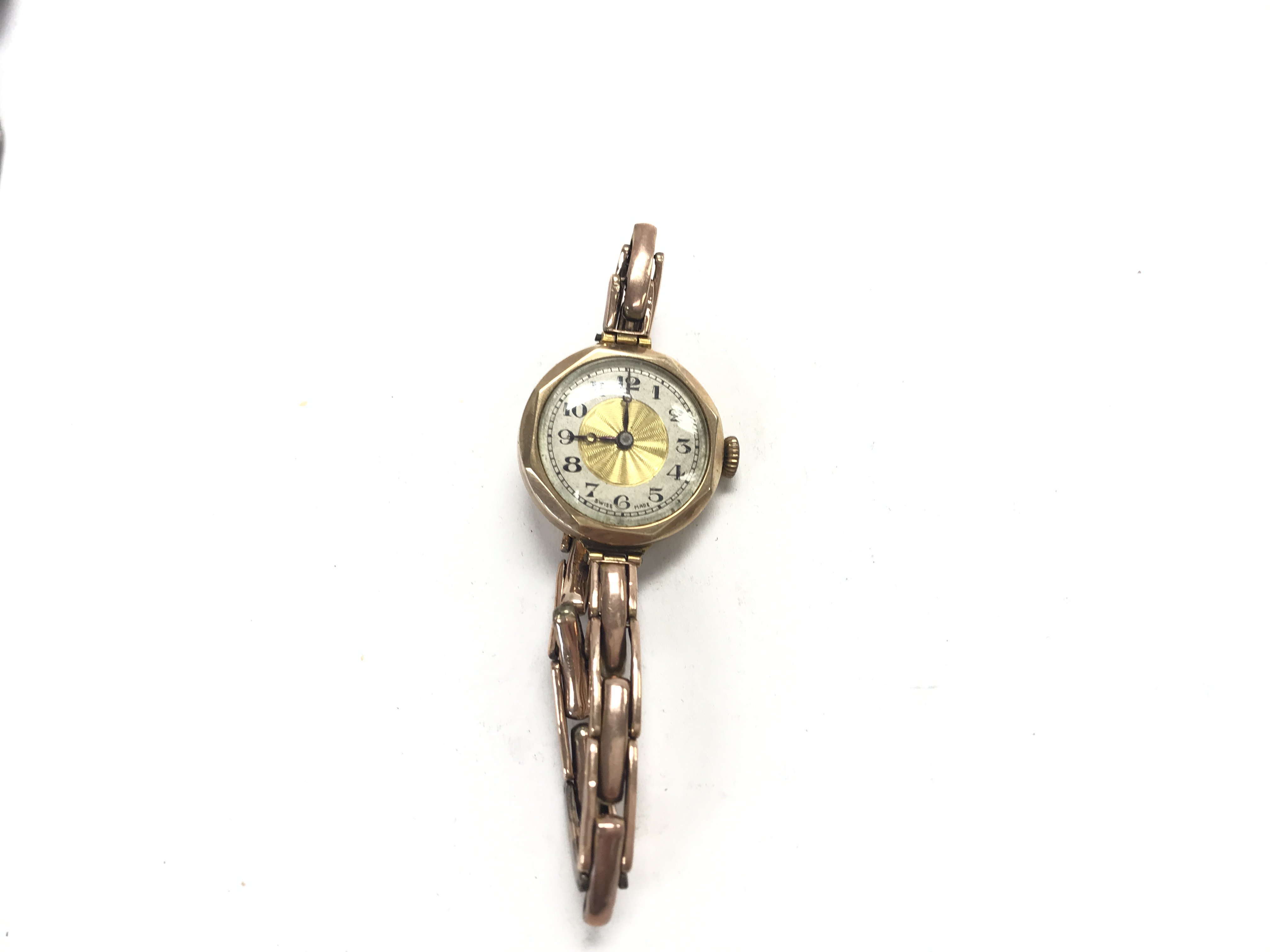 A 9ct gold watch and strap/bracelet. Total weight - Image 2 of 4