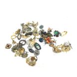 A large collection of broaches.