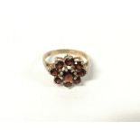 9ct gold garnet ring size L and 2.41