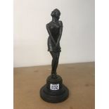 Art Deco bronze figure In the form of a maiden. Ap