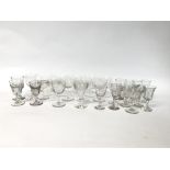 Collection of various glass ware cups