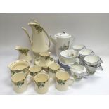 Withdrawn -A Shelley Art Deco coffee service and one other De