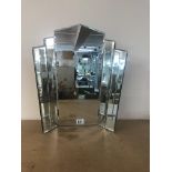 Art Deco mirror. Approx 50cm