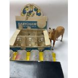 A boxed set of 6 original Babycham glasses, a set