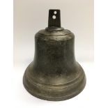 A bronze bell, approx height 24cm.