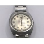 A Vintage stainless steel Nivada Automatic watch w