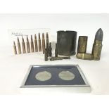 Bullet shells including a Weatherby inc acrylic di