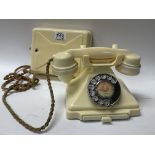 A Vintage cream 232L model Bakelite phone with bel