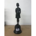 Art Deco bronze figure In the form of a maiden. Ap