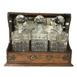 Oak cased bottle tantalus