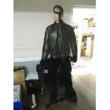 An Arnold Schwarzenegger as the Terminator standee