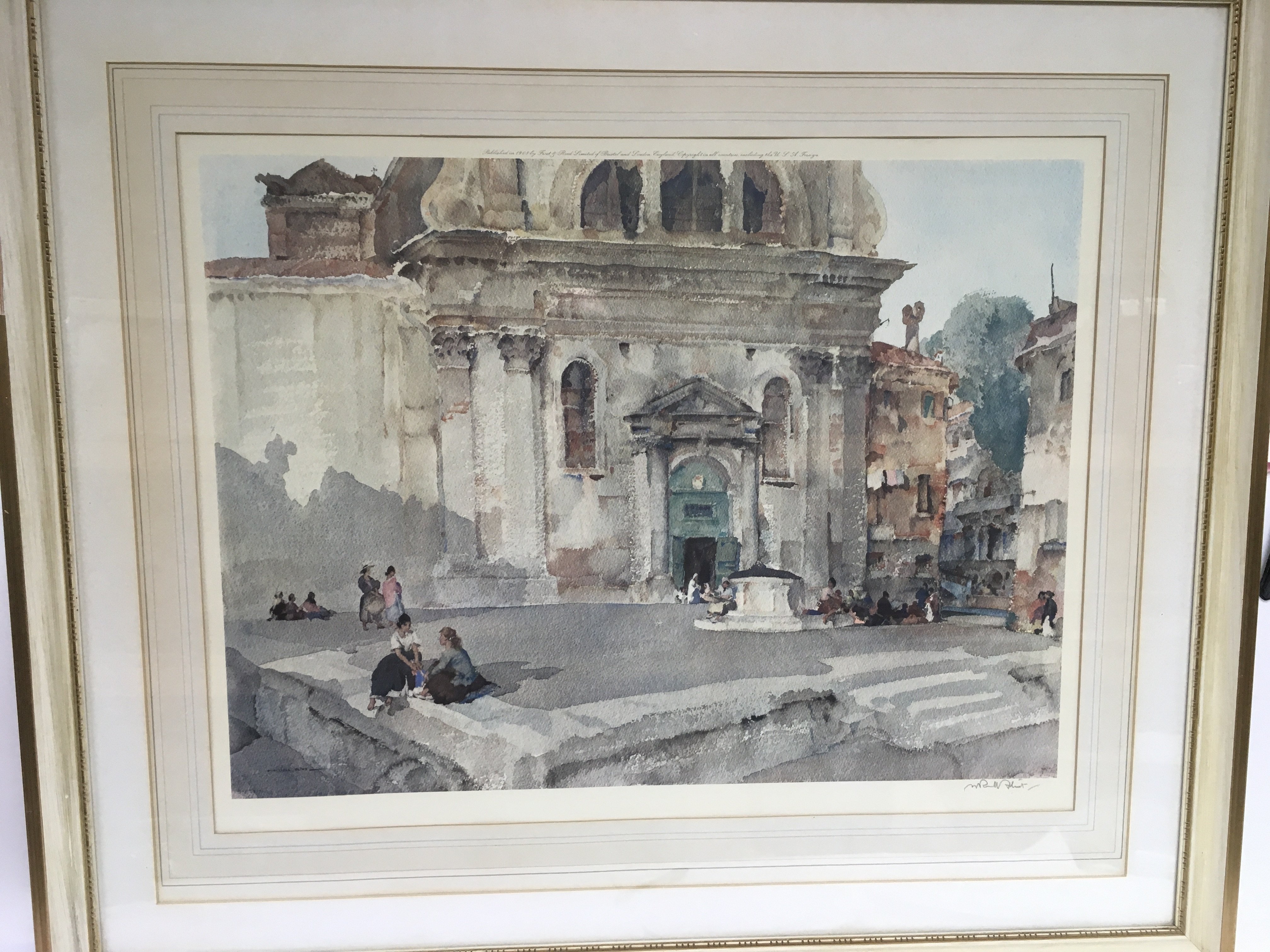 A framed and glazed signed Russell Flint print dep