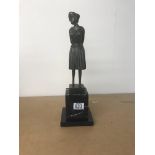 Art Deco bronze figure In the form of a maiden. Ap