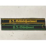 WW2 German Hitler Youth Sports Cuff Titles: Geland