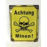 WW2 German Mine Sign.