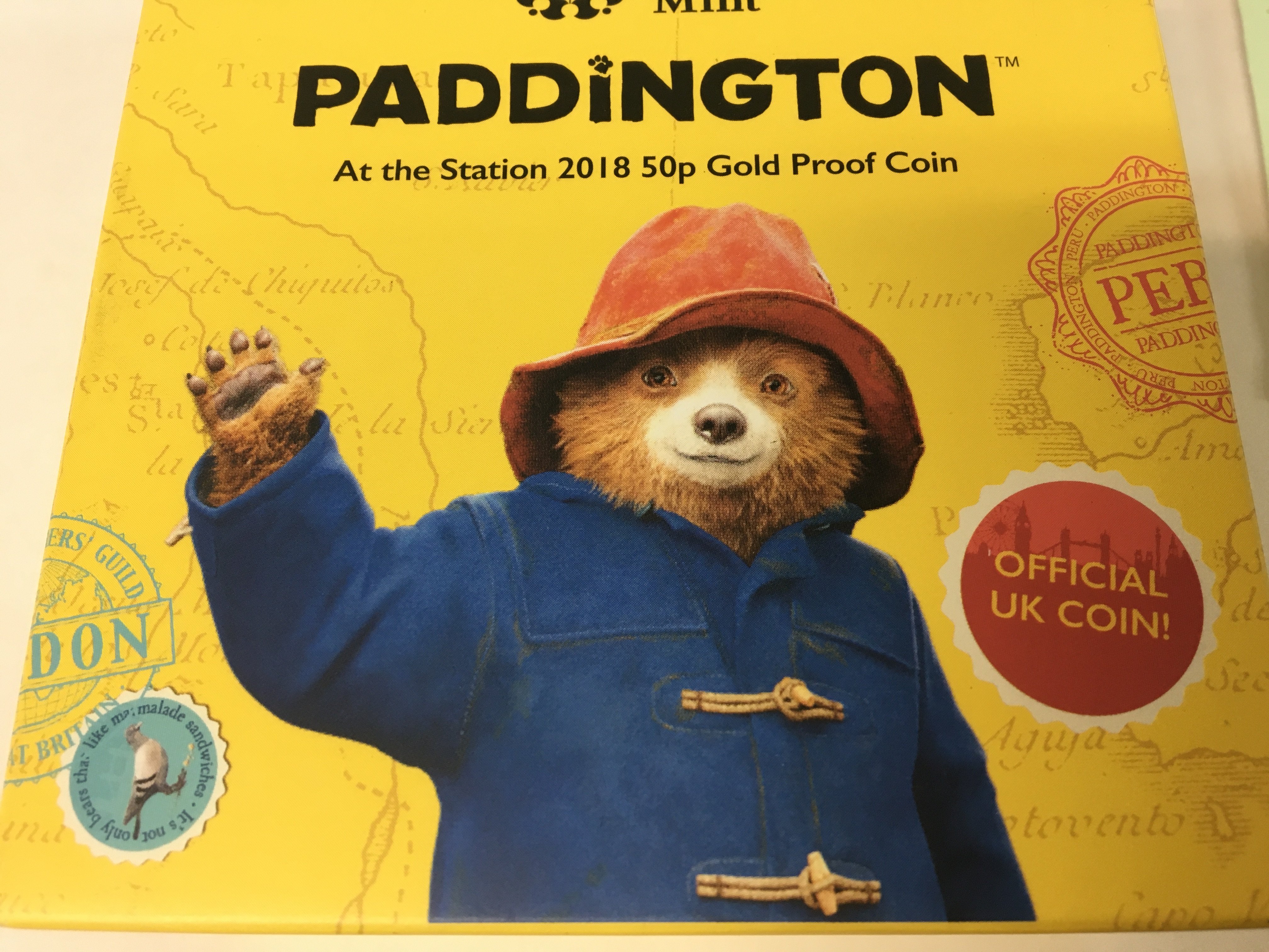 A 50 p gold proof 2018 gold proof coin Paddington - Image 3 of 3