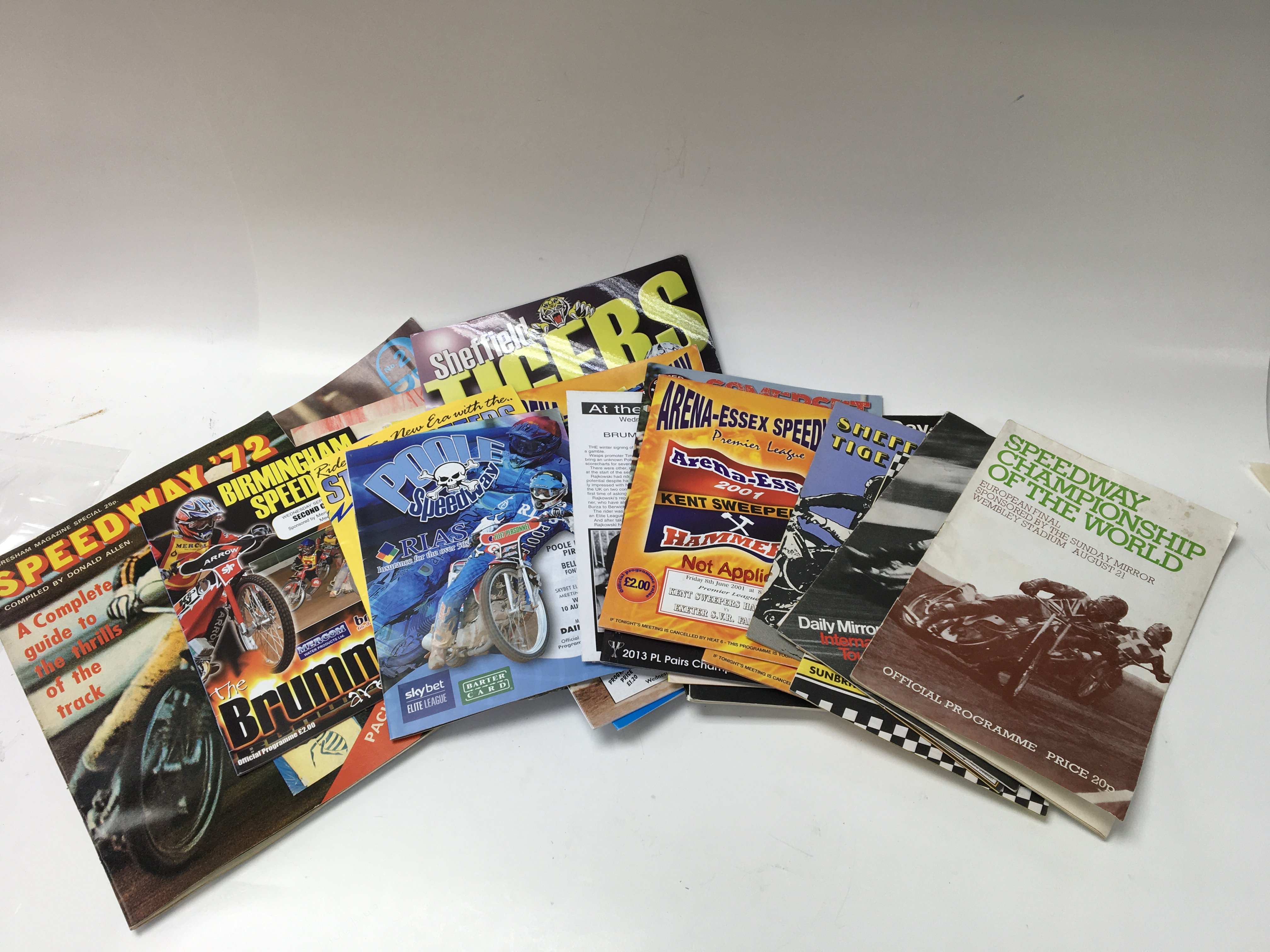 A small collection of speedway programmes includin