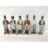 Ceramic unmarked soldier figures