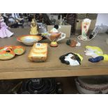 A collection of Art Deco ceramics and reproduction