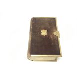 A Victorian gilt metal and velvet bound bible.