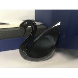 A Boxed Swarovski Black Swan. No visible damage or