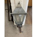 A large vintage gas lamp.