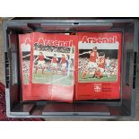 A box of Arsenal football programmes 1980-1990