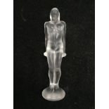 A Lalique glass car mascot in the form of a nude m