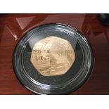 A gold proof 2018 50 p .Paddington at the palace