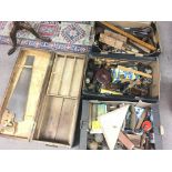 Large collection of various woodworking tools and